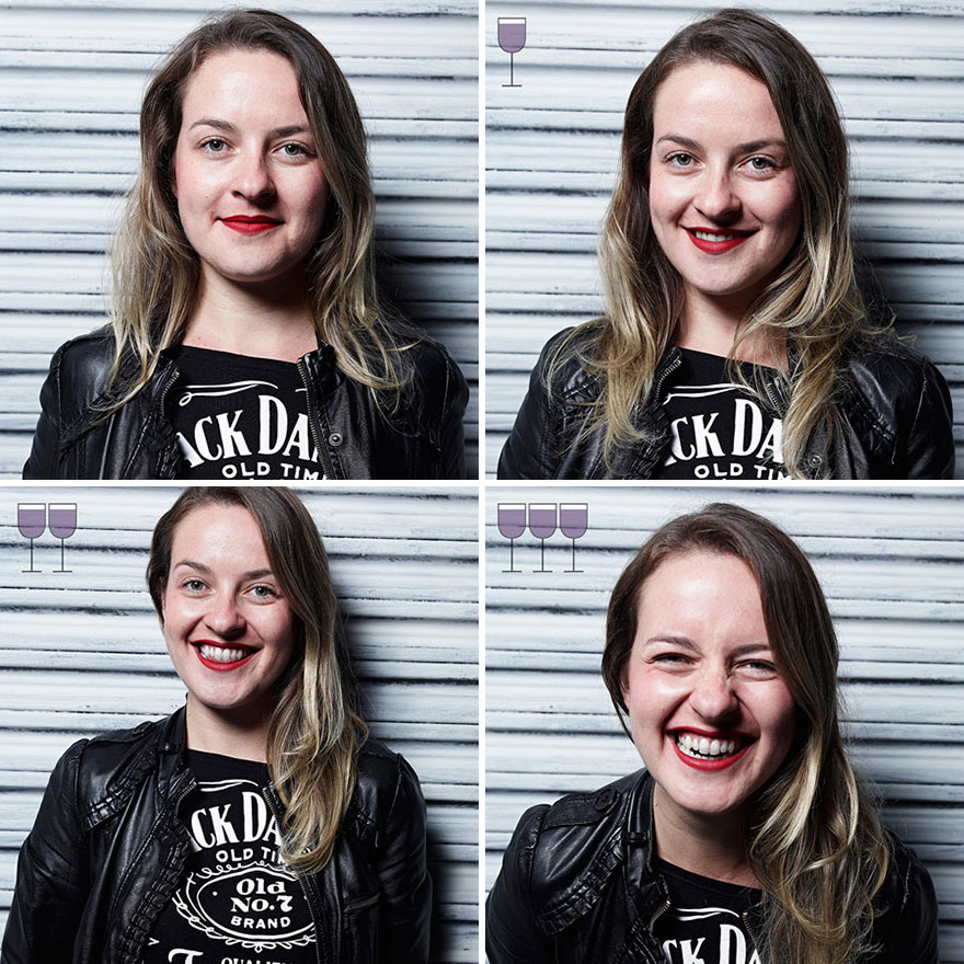 Picture 14 of [Photo] The change of facial expression nuances after drinking 1, 2 and 3 glasses of wine